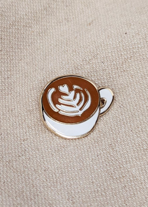 Latte Art Enamel Pin