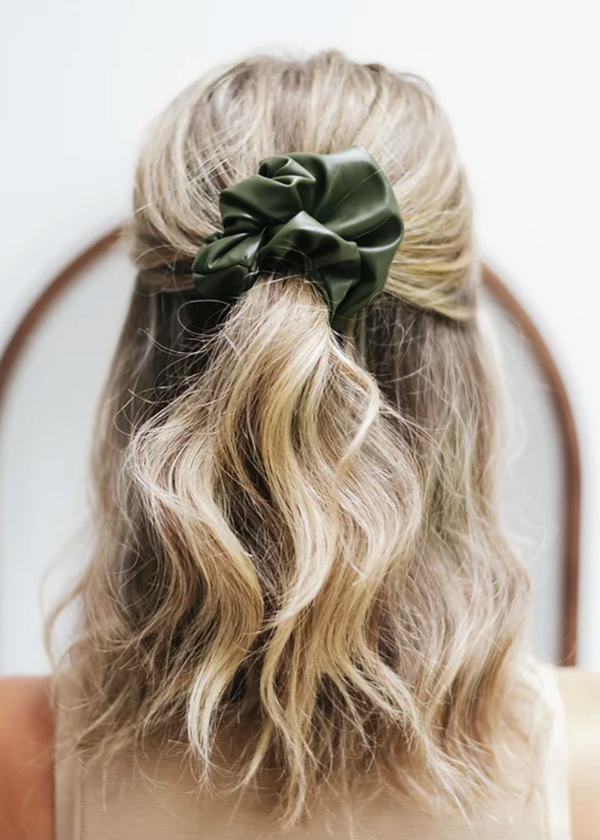 Vegan Leather Scrunchies