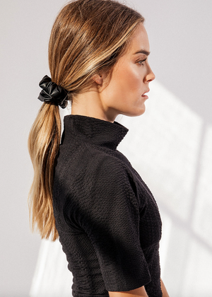 Vegan Leather Scrunchies