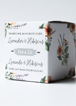 Lavender & Hibiscus Sparking Milk Bath Cube