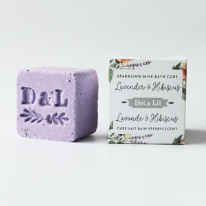 Lavender & Hibiscus Sparking Milk Bath Cube
